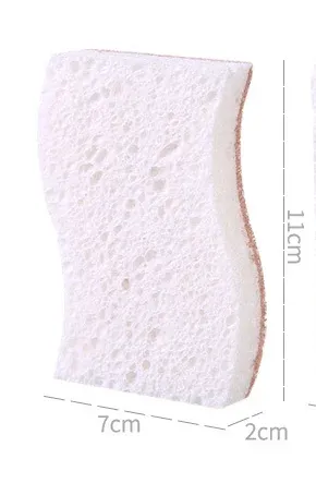 Éponge de cuisine naturelle en cellulose et noix de coco, blanche