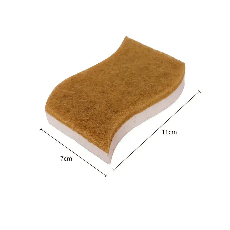 Éponge de cuisine naturelle en cellulose et fibre de noix de coco, éponges de nettoyage ménager blanches, lot de 1, 6 ou 12 pièces 7