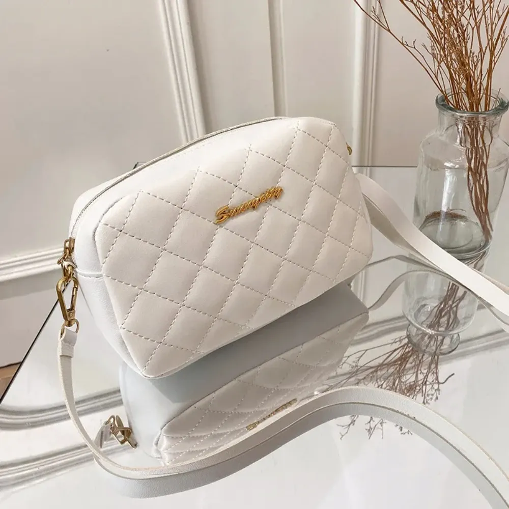 Petit sac messager à pompon pour femme, brodé Lingge