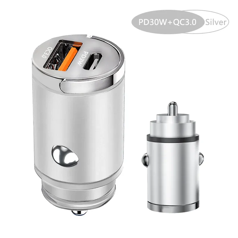 Mini chargeur de voiture 100 W à charge rapide USB-C PD et QC 3.0 pour iPhone, Xiaomi, Samsung et Huawei 12