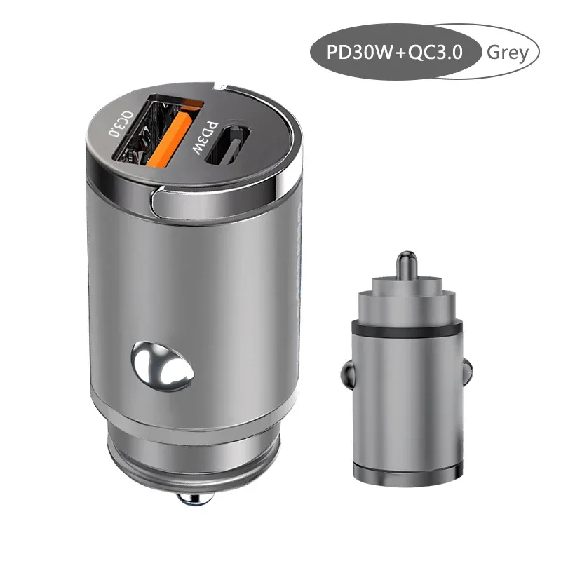 Mini chargeur de voiture 100 W à charge rapide USB-C PD et QC 3.0 pour iPhone, Xiaomi, Samsung et Huawei 7