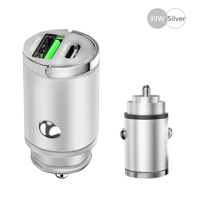 Mini chargeur de voiture 100 W à charge rapide USB-C PD et QC 3.0 pour iPhone, Xiaomi, Samsung et Huawei 15