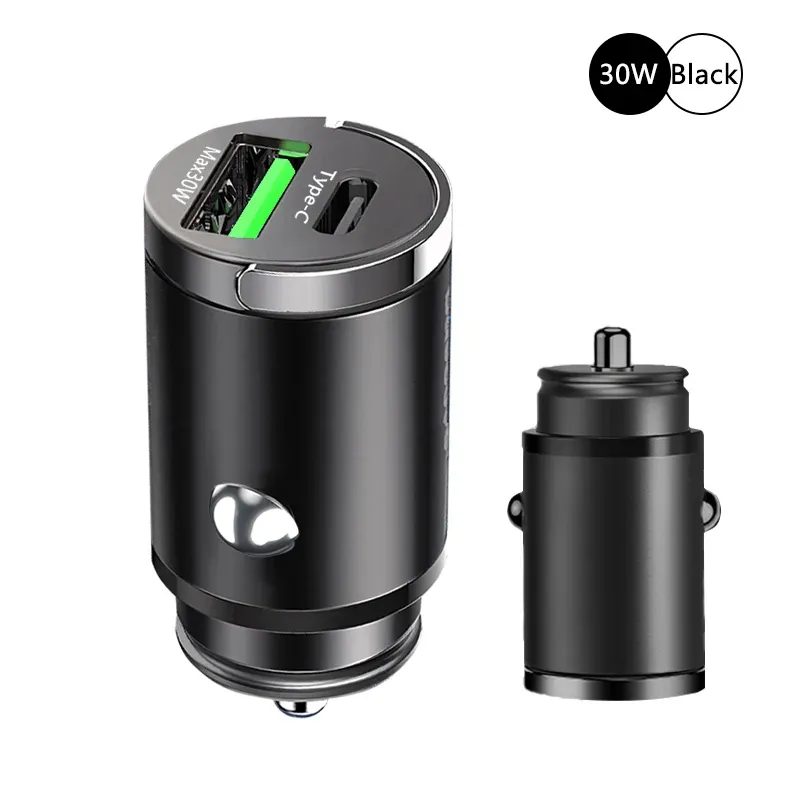 Mini chargeur de voiture 100 W à charge rapide USB-C PD et QC 3.0 pour iPhone, Xiaomi, Samsung et Huawei 11
