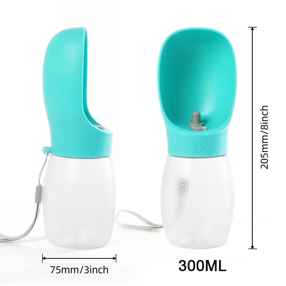 Bouteille d'eau portable pour chien 300 ml avec bol intégré, adaptée aux chiots, aux chiens de petite et moyenne taille et aux chats, idéale pour la randonnée 6