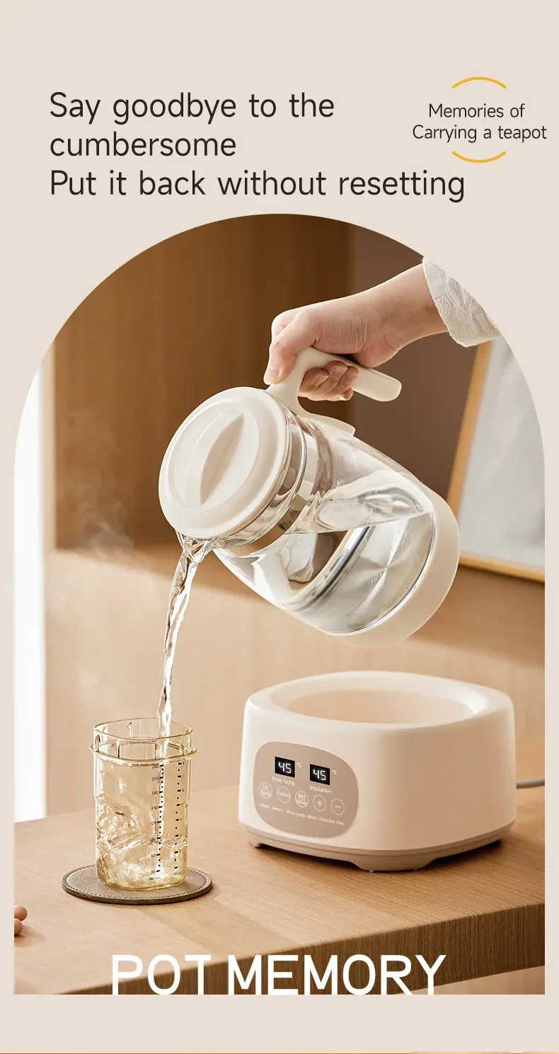 Bouilloire thermostatique, finitions premium