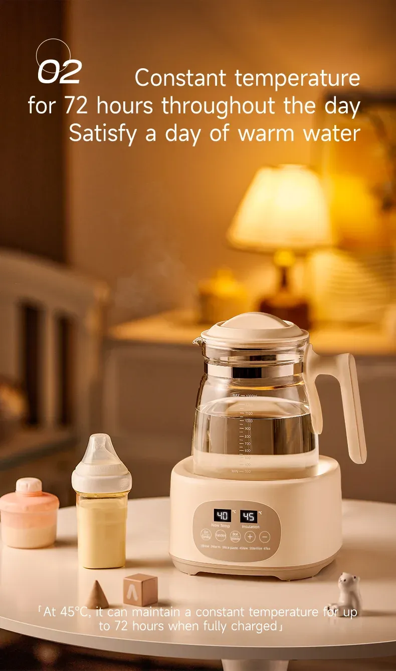 Bouilloire thermostatique, finition et ergonomie