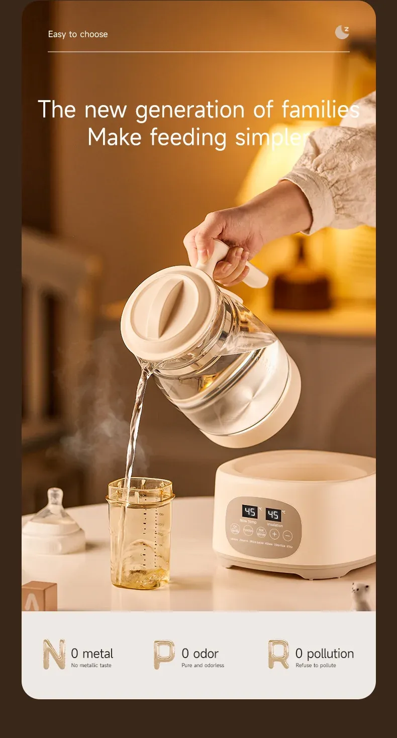 Bouilloire thermostatique en situation d'utilisation