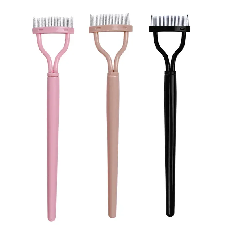 Peigne séparateur de cils en acier inoxydable à dents métalliques