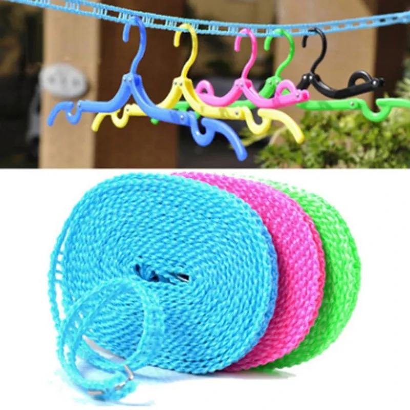 Corde à linge d'extérieur en nylon antidérapant, corde de voyage professionnelle coupe-vent, longueur 5 ou 10 mètres