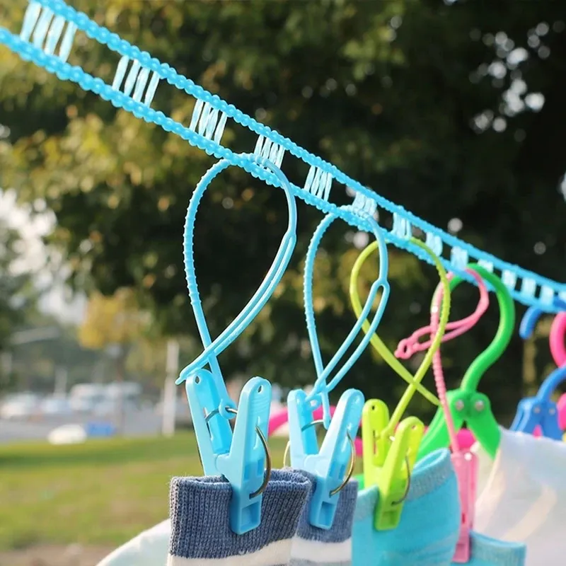 Corde à linge d'extérieur en nylon antidérapant, corde de voyage professionnelle coupe-vent, longueur 5 ou 10 mètres 2