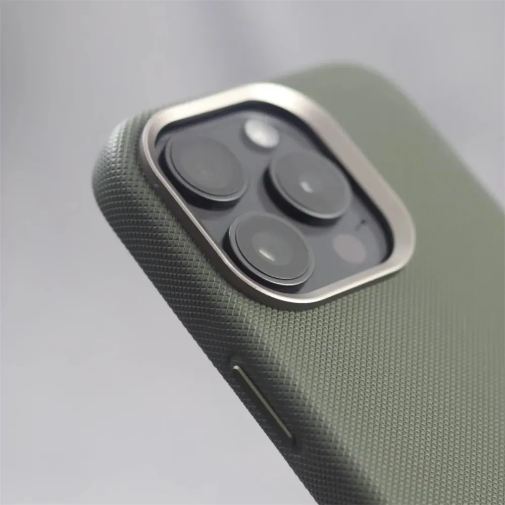 Étui magnétique en cuir PU avec cadre de protection d'objectif en alliage pour iPhone 18, 17, 16 Pro Max, 15, 14, 13, compatible avec la charge sans fil MagSafe 4