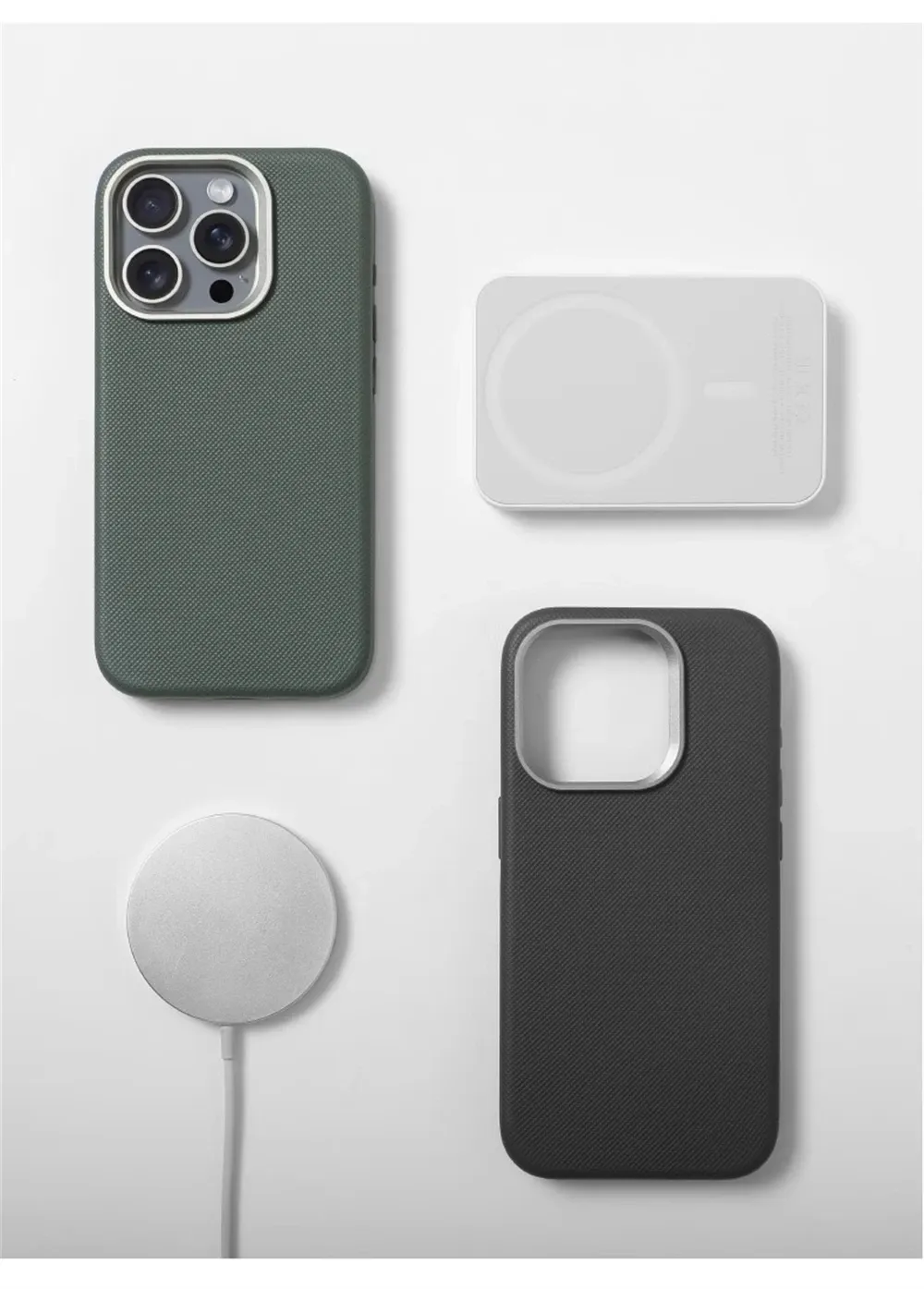 Étui magnétique en cuir pour iPhone, vue d'ensemble
