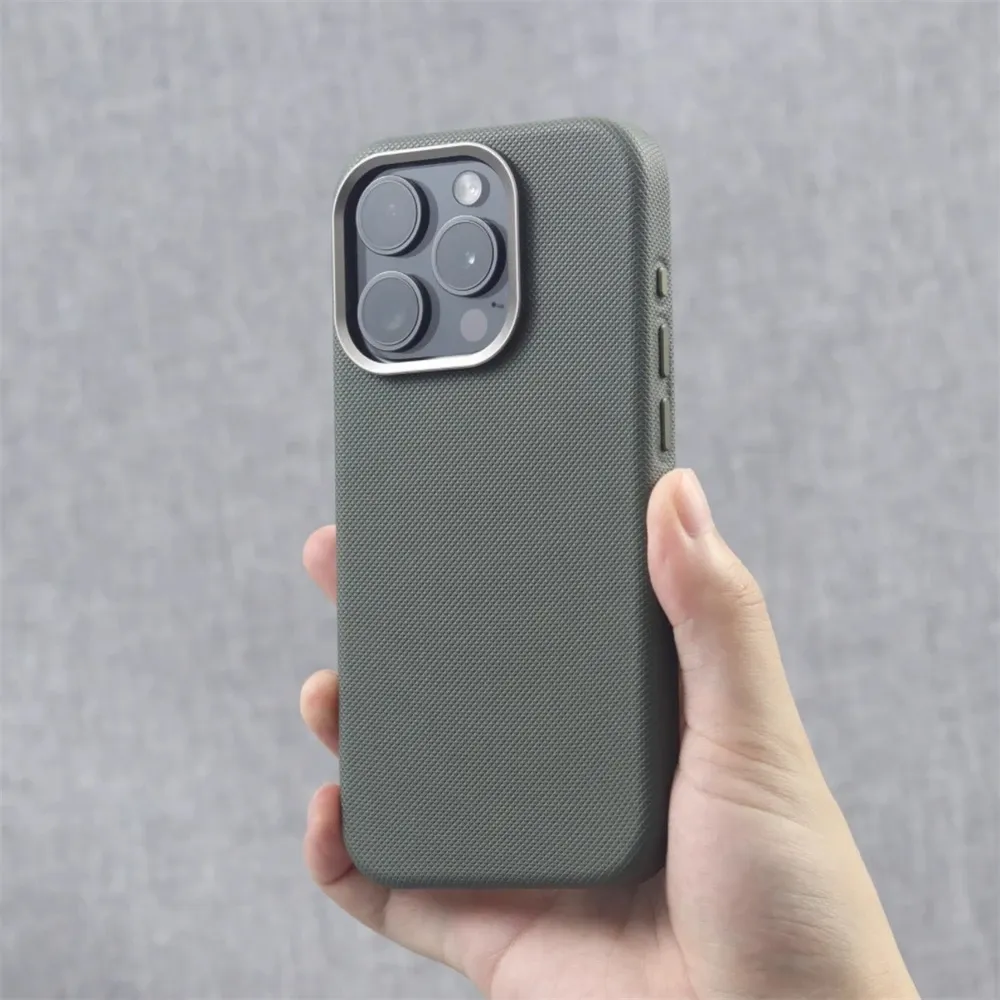 Étui magnétique en cuir PU avec cadre de protection d'objectif en alliage pour iPhone 18, 17, 16 Pro Max, 15, 14, 13, compatible avec la charge sans fil MagSafe 7