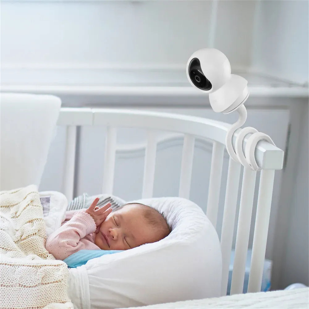 Support de caméra multifonction universel pour bébé, moniteur de lit, vis 1/4, pince flexible, bras long réglable 6
