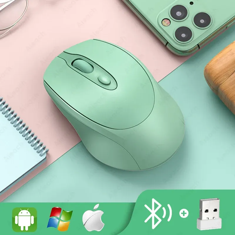 Souris Bluetooth sans fil portable compacte ergonomique 2,4 GHz USB silencieuse 1600 DPI rechargeable 500 mAh pour PC, tablette et ordinateur portable MacBook 10
