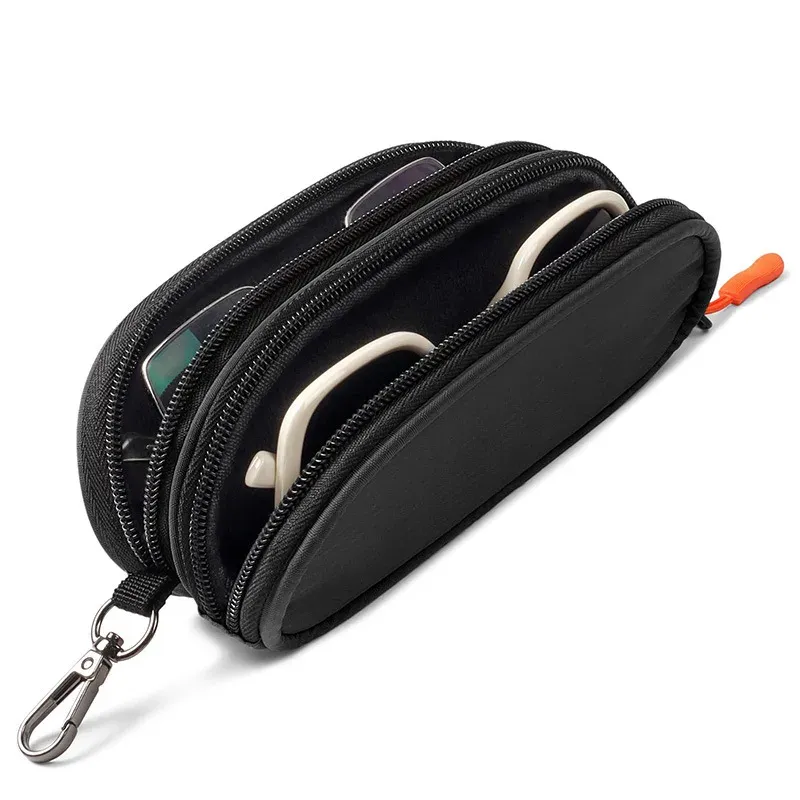Étui à lunettes de soleil double couche multifonction, étanche, en matériau durable, idéal pour les voyages d'affaires 2