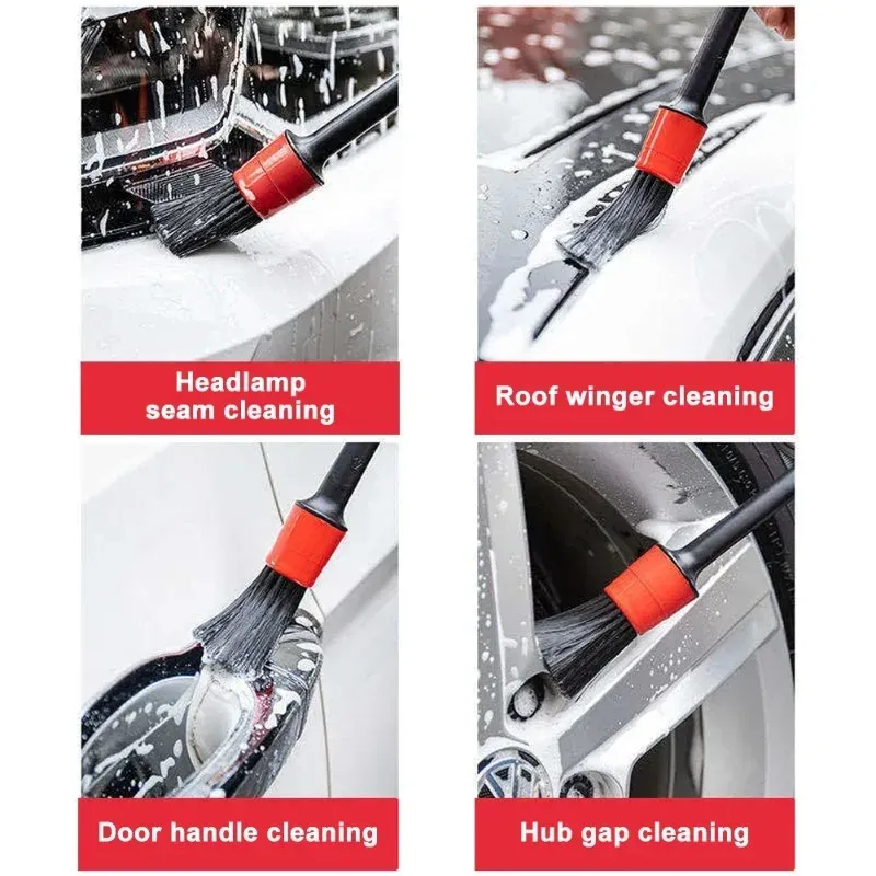 Kit de brosses de nettoyage pour fentes et conduits d'aération automobiles 4