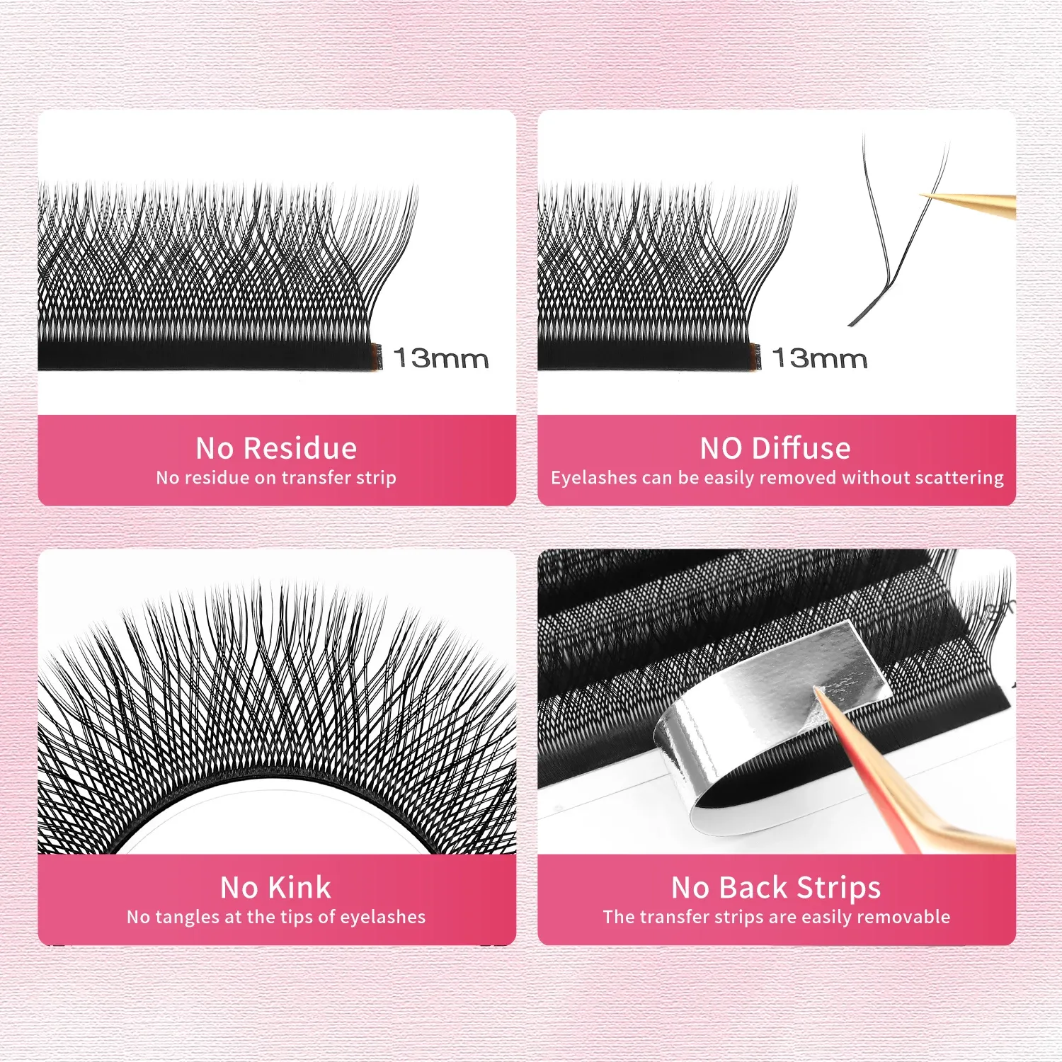 Cils courbe W sophistiqués