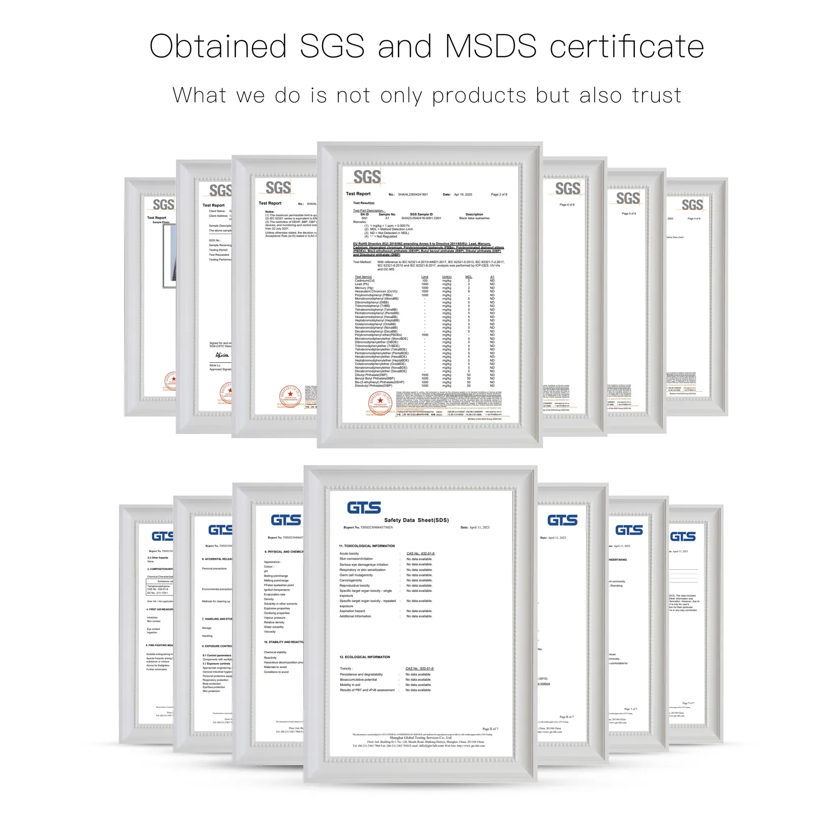 Rendu final des extensions de cils