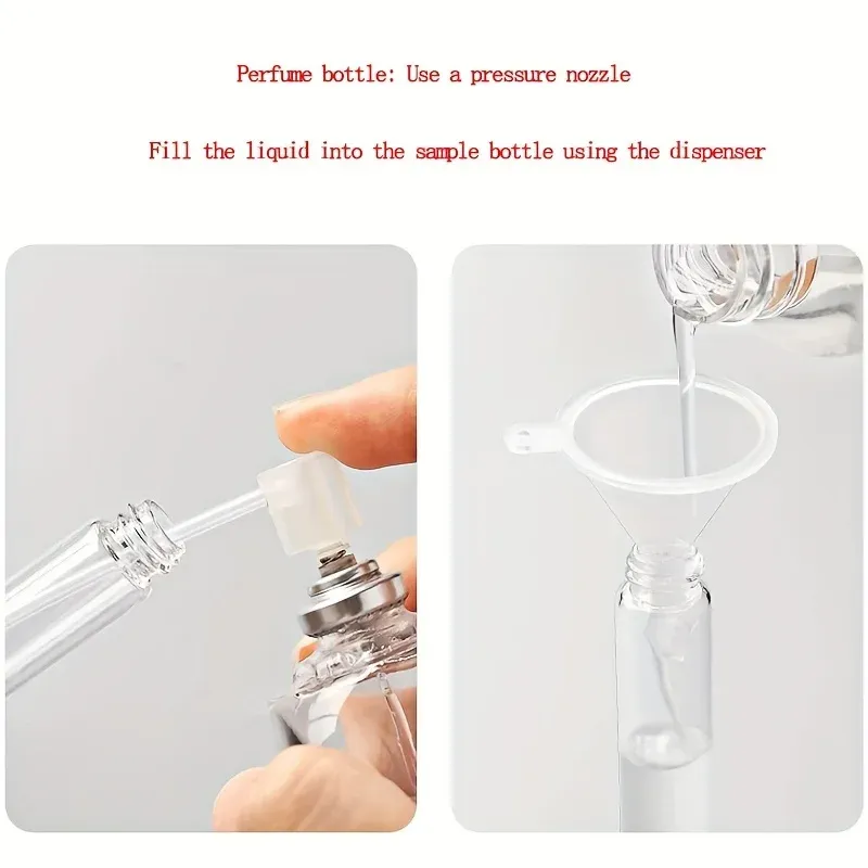 30 flacons pulvérisateurs en verre 2 ml, 3 ml, 5 ml et 10 ml, avec 4 accessoires : entonnoir, dispositif de distribution, paille et seringue 2