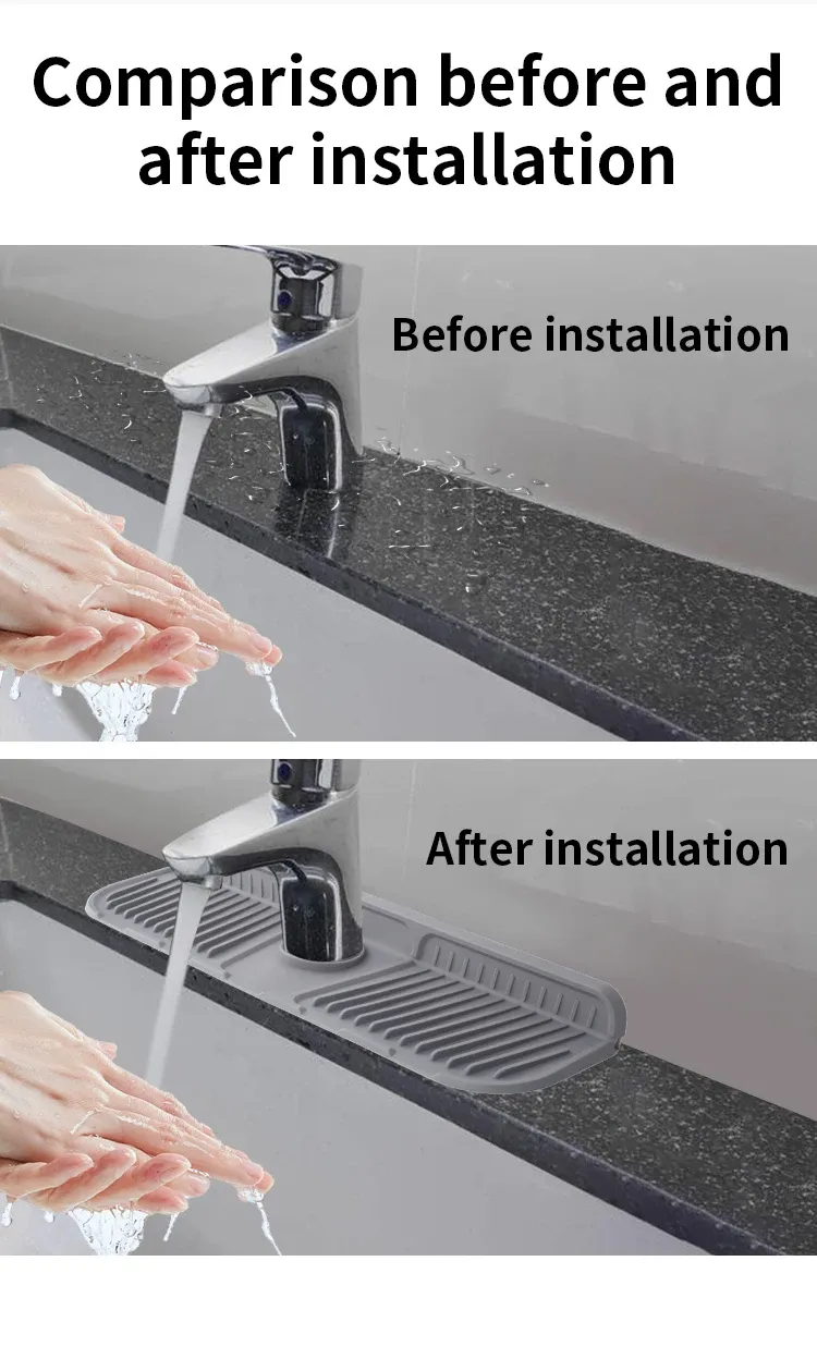Tapis de robinet en silicone, mise en valeur