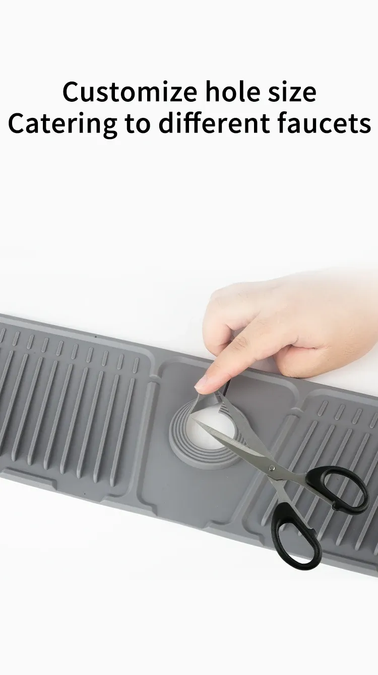 Tapis de robinet en silicone, détail de la texture