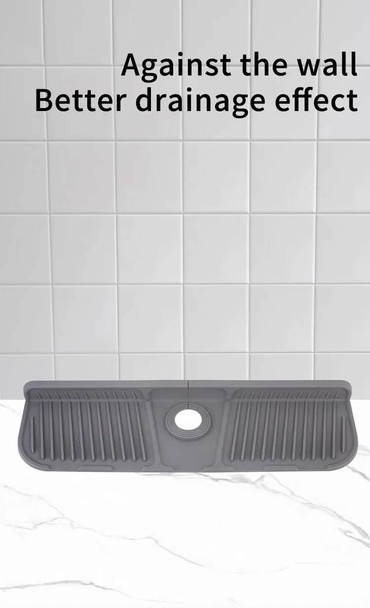 Tapis de robinet en silicone, ambiance salle de bains