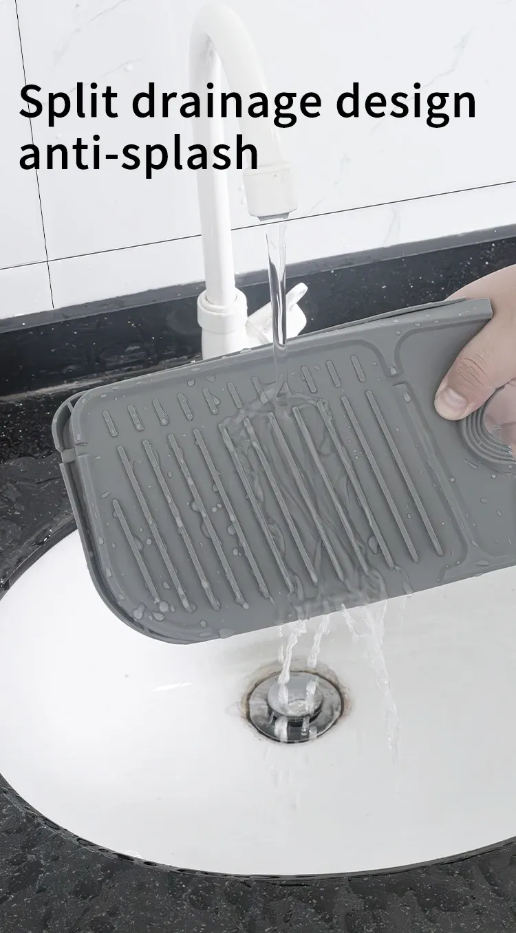 Tapis de robinet en silicone en situation