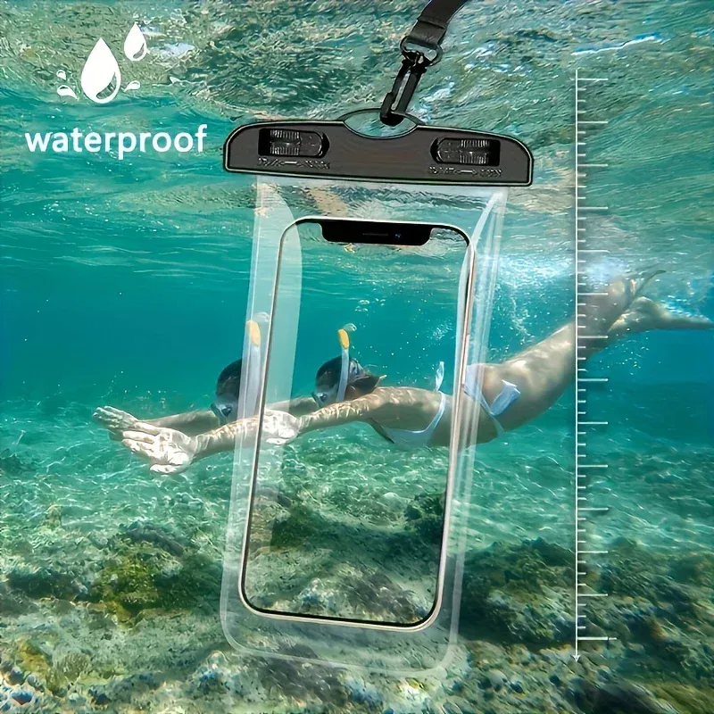 Pochette étanche universelle pour téléphone, étui transparent pour la plage, la plongée et le rafting 1