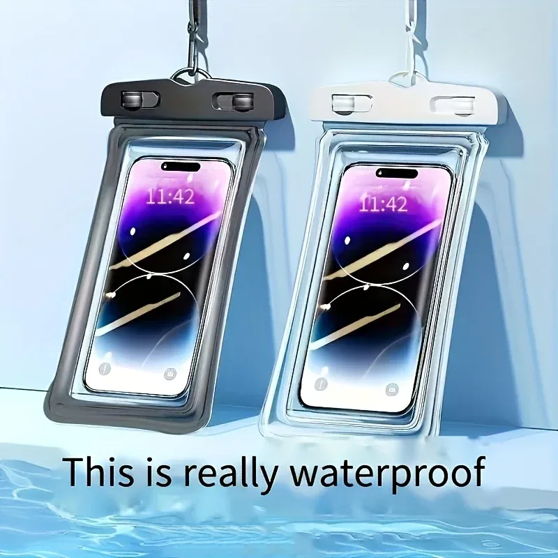 Pochette étanche universelle pour téléphone, étui transparent pour la plage, la plongée et le rafting 2