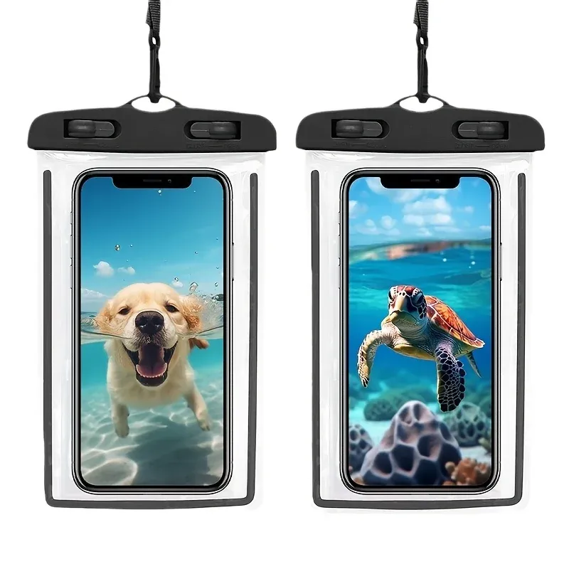 Pochette étanche universelle pour téléphone, étui transparent pour la plage, la plongée et le rafting 5
