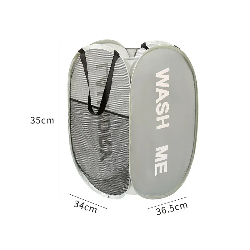 Panier à linge pliable extra large, organisateur de rangement épais et résistant pour salle de bain, dortoir et placard 8