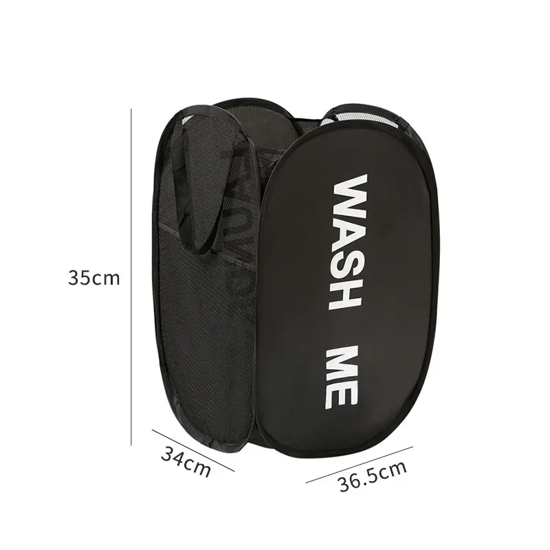 Panier à linge pliable extra large, organisateur de rangement épais et résistant pour salle de bain, dortoir et placard 7