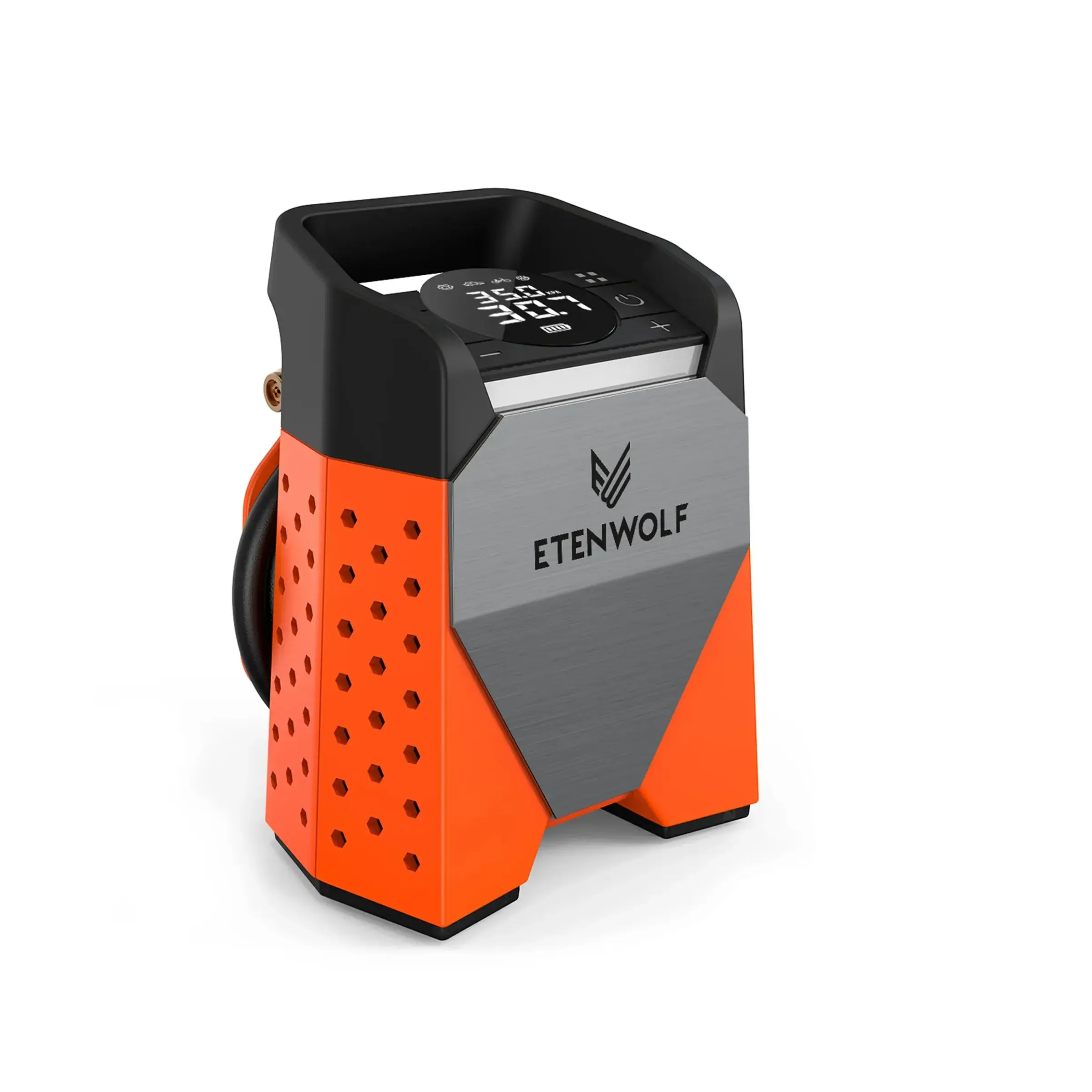 ETENWOLF ZEPHYR S3 Gonfleur de pneu portable, cycle de service 100 %, 160 PSI, compresseur d'air pour voiture, batterie 7800 mAh, pour voitures, motos et ballons (neuf) 7