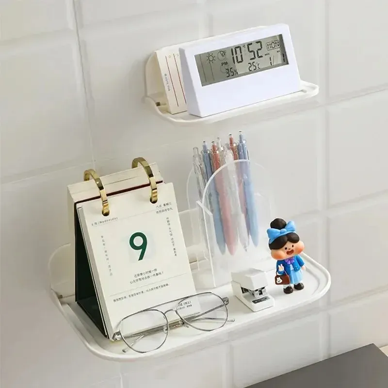 Étagère murale pliable sans perçage pour routeur Wi-Fi, téléphone et salle de bain 2