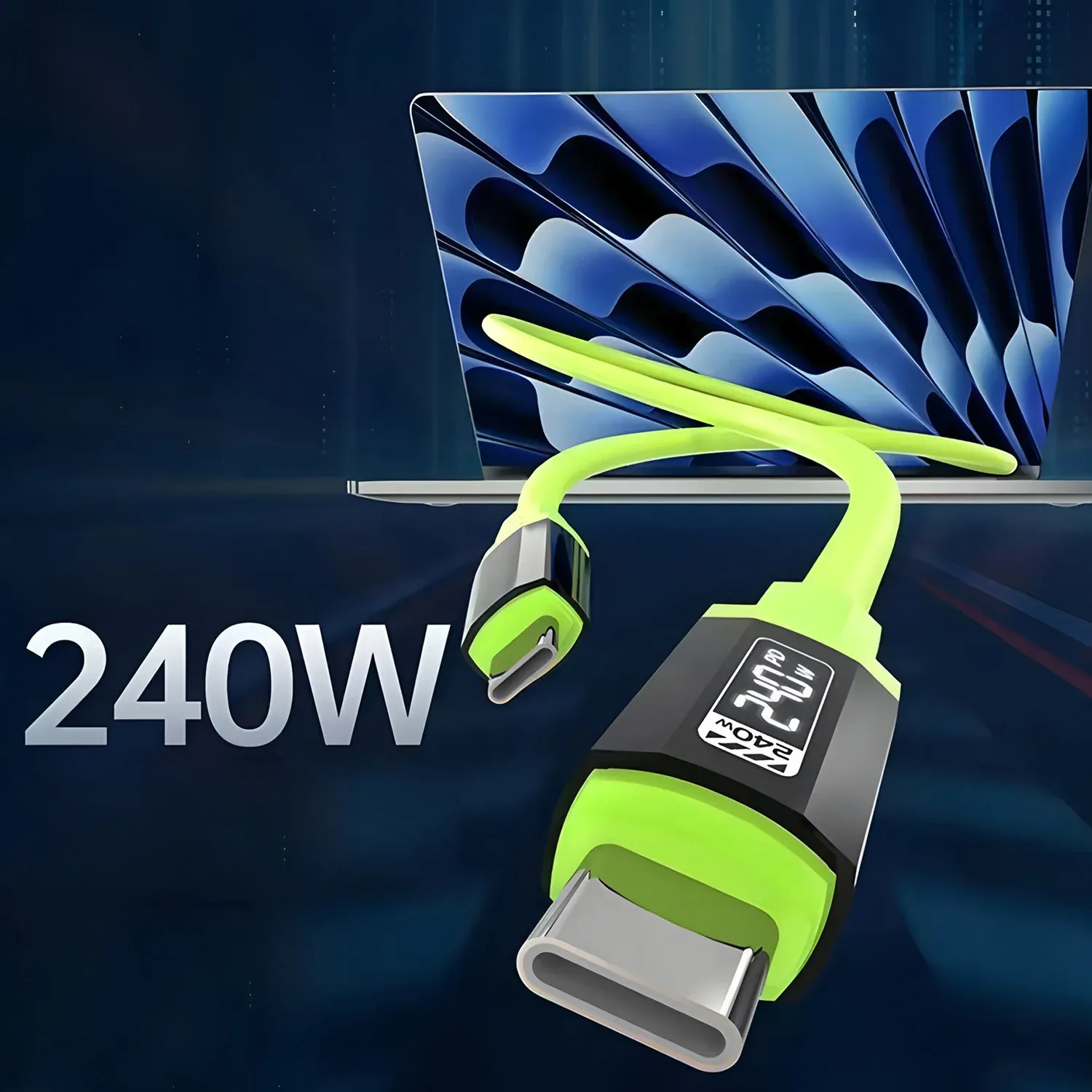 Câble USB-C à charge rapide en nylon tressé pour Samsung, Huawei et Xiaomi, avec synchronisation des données 3