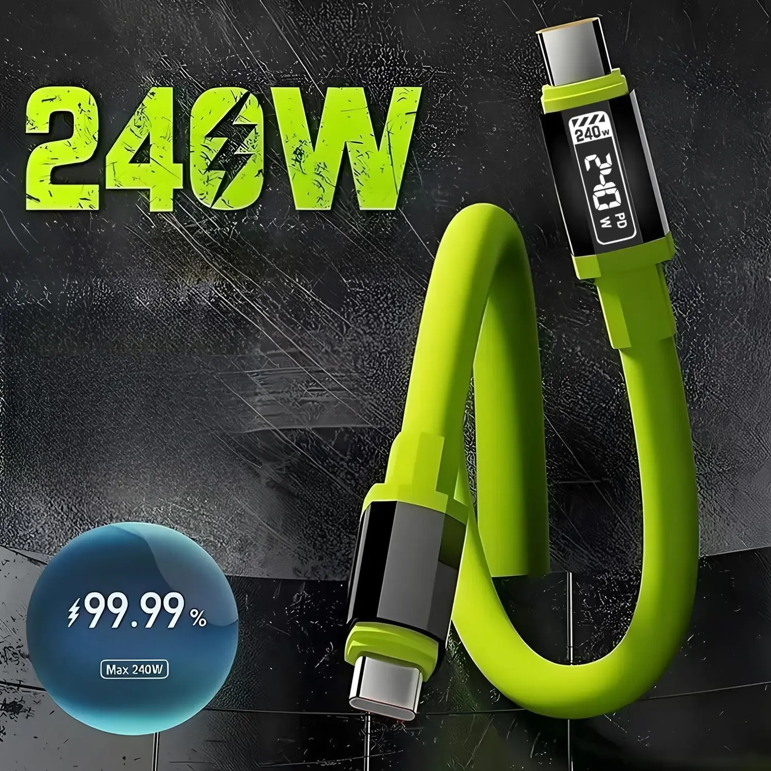 Câble de charge rapide USB-C, finition soignée
