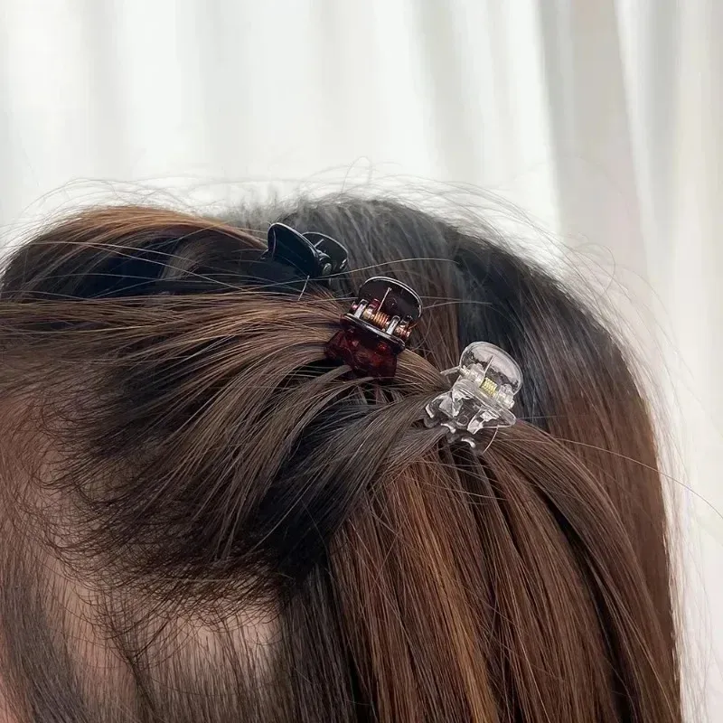 Lot de 10 à 40 mini pinces à cheveux en plastique noir pour femmes et enfants 3