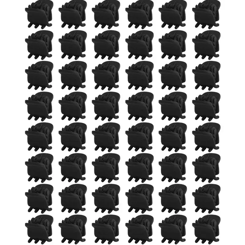 Lot de 10 à 40 mini pinces à cheveux en plastique noir pour femmes et enfants 8
