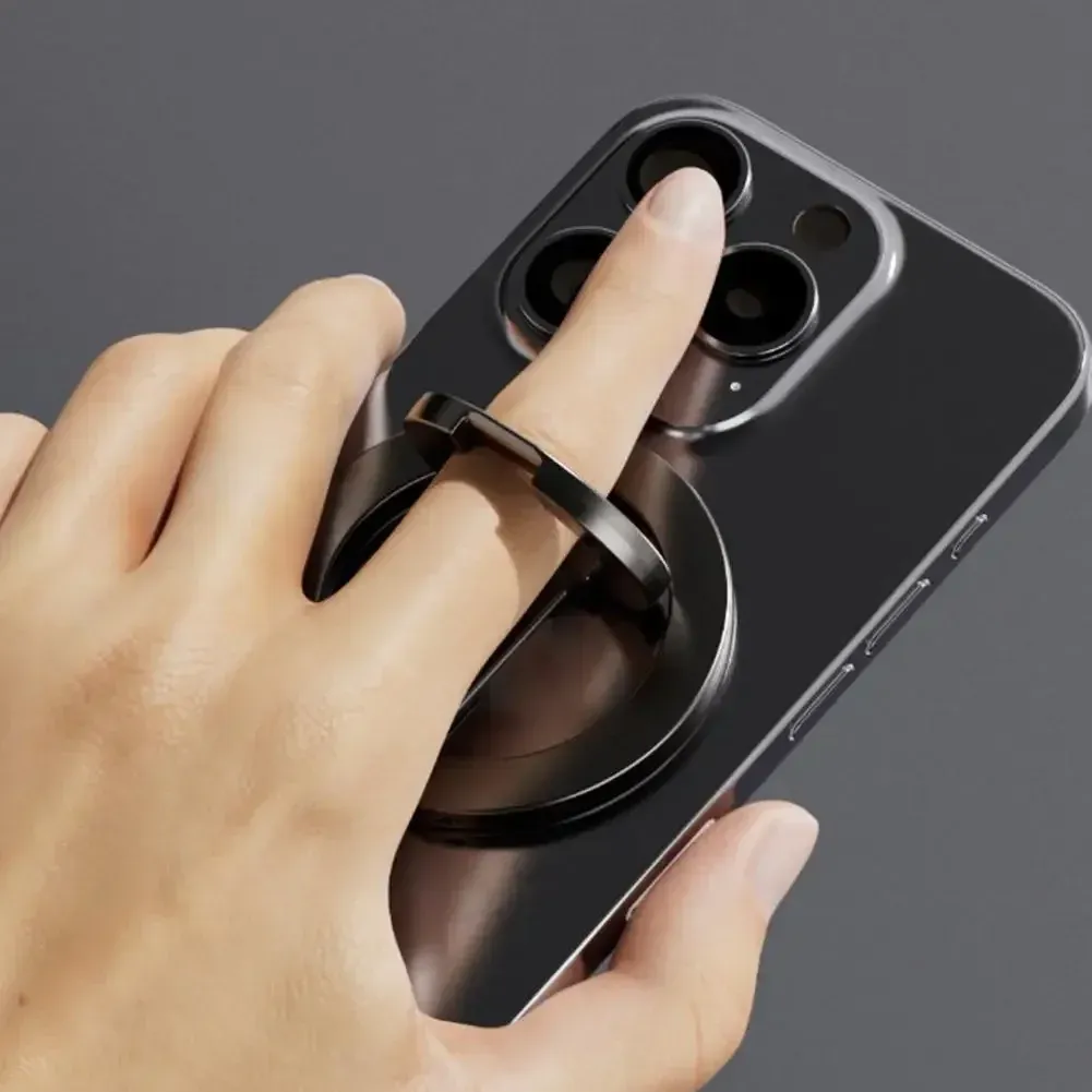 Support magnétique double face pour téléphone portable de bureau, rotatif à 360°, ultra-fin et pliable, compatible iPhone 15, 16 et 17 3