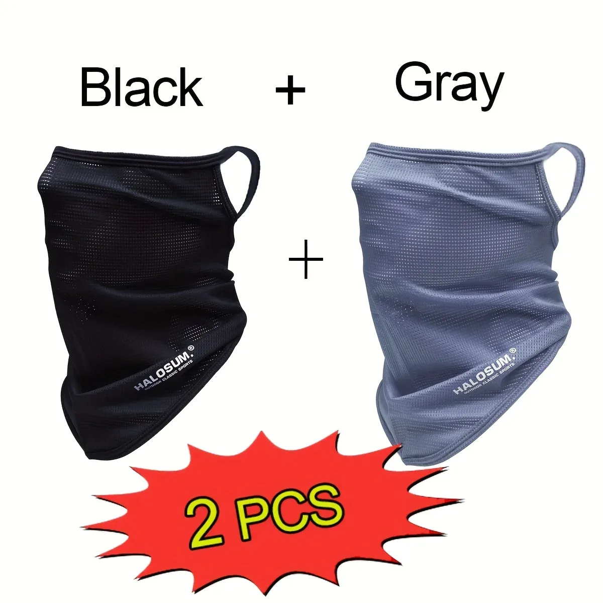 Masque en soie glacée respirant à séchage rapide, anti-UV, rafraîchissant et anti-humidité, pour le cyclisme, la pêche, la randonnée et la course à pied 11