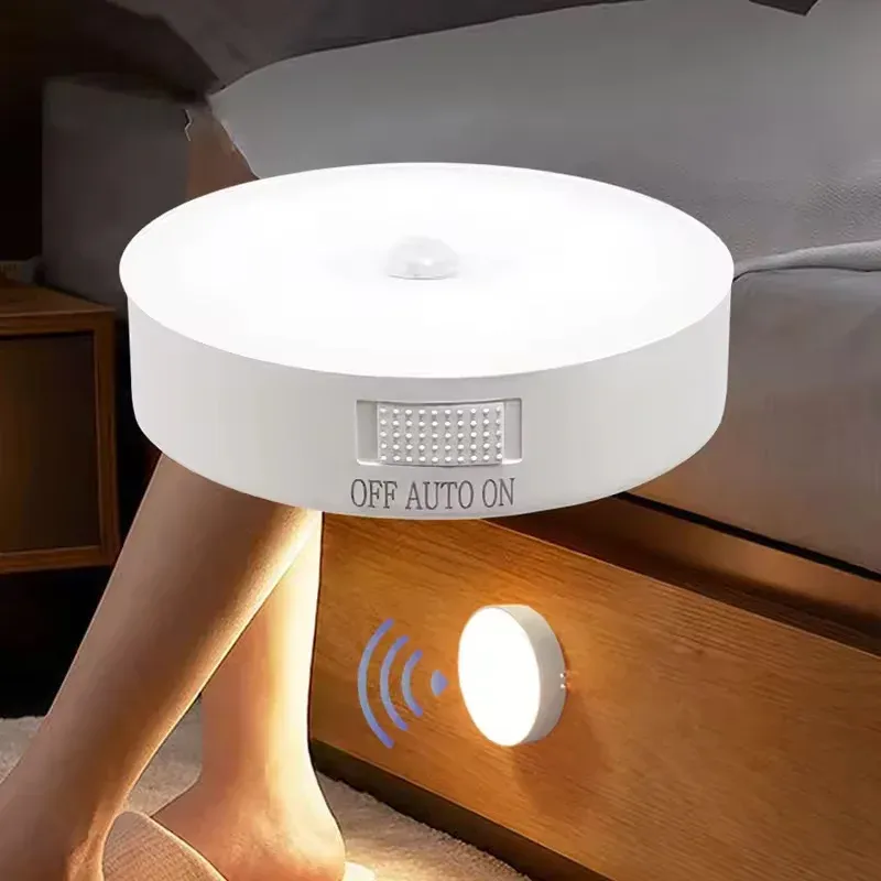Lampe LED à détecteur de mouvement, veilleuse rechargeable USB pour chambre, escaliers, couloir et placard 2