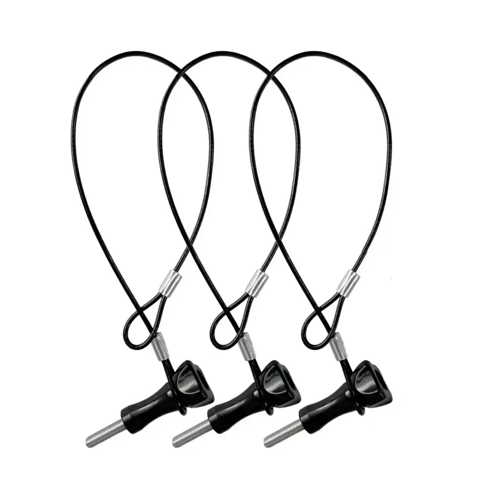Caméra portable anti-perte avec corde de sécurité en câble d'acier inoxydable, lanière pour GoPro 13, 12, Insta360 X5, X4, X3, DJI Action 4 et Pocket 3 10