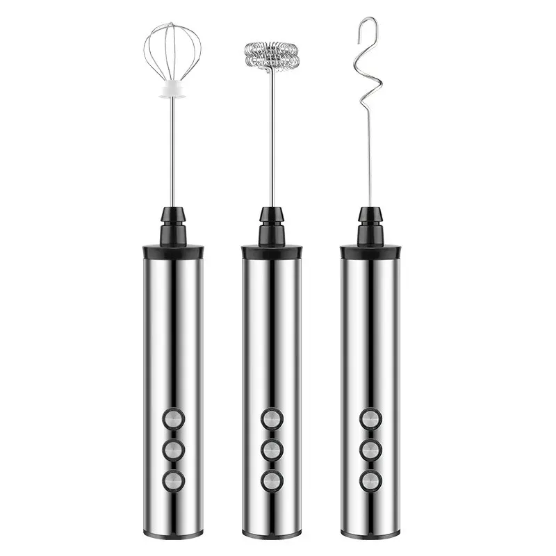Mousseur à lait électrique portatif 3 en 1 avec mini cafetière USB et fouet mélangeur pour cappuccino 2