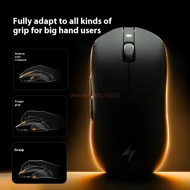 ATK A9 Souris de jeu ultra-légère sans fil tri-mode 8K, compatible A9/A9 SE/A9 Plus/A9 Pro, 53 g, idéale pour l'e-sport sur PC 4