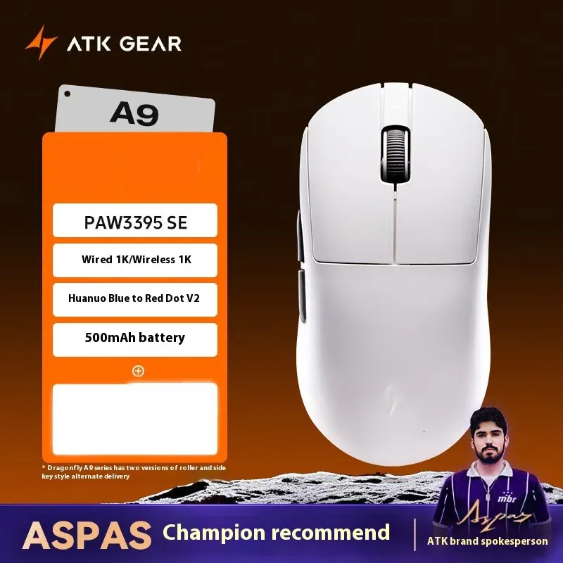 ATK A9 Souris de jeu ultra-légère sans fil tri-mode 8K, compatible A9/A9 SE/A9 Plus/A9 Pro, 53 g, idéale pour l'e-sport sur PC 7