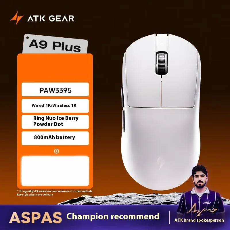 ATK A9 Souris de jeu ultra-légère sans fil tri-mode 8K, compatible A9/A9 SE/A9 Plus/A9 Pro, 53 g, idéale pour l'e-sport sur PC 10