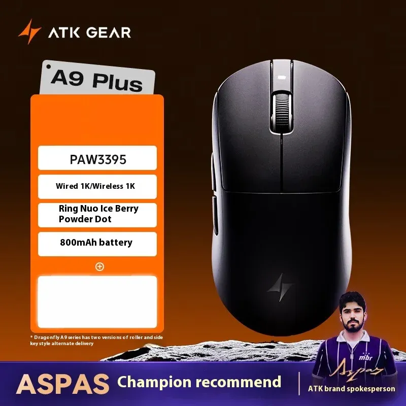 ATK A9 Souris de jeu ultra-légère sans fil tri-mode 8K, compatible A9/A9 SE/A9 Plus/A9 Pro, 53 g, idéale pour l'e-sport sur PC 9