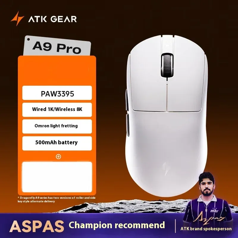 ATK A9 Souris de jeu ultra-légère sans fil tri-mode 8K, compatible A9/A9 SE/A9 Plus/A9 Pro, 53 g, idéale pour l'e-sport sur PC 31