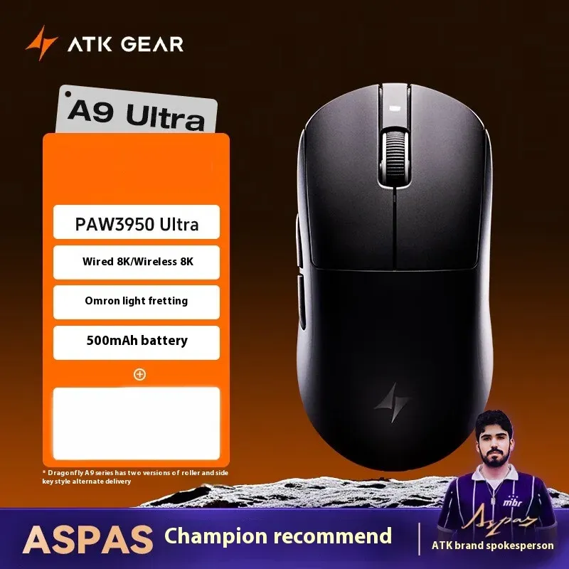 ATK A9 Souris de jeu ultra-légère sans fil tri-mode 8K, compatible A9/A9 SE/A9 Plus/A9 Pro, 53 g, idéale pour l'e-sport sur PC 36